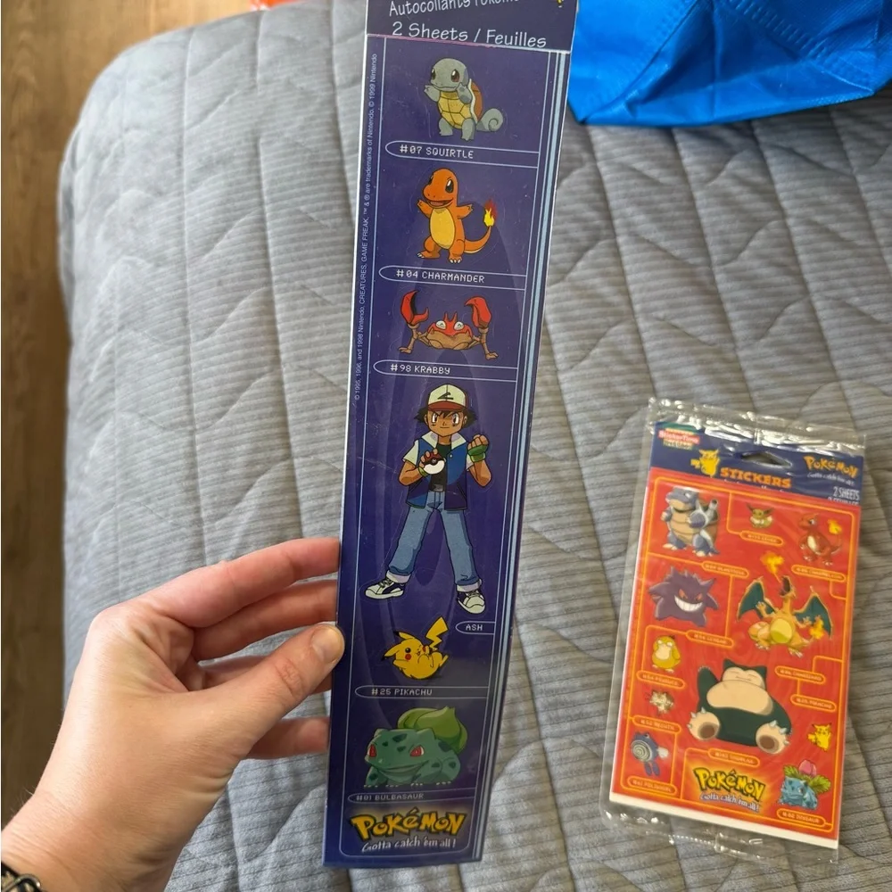 New in Package Vintage 90’s Pokemon Sticker Sheets Bundle